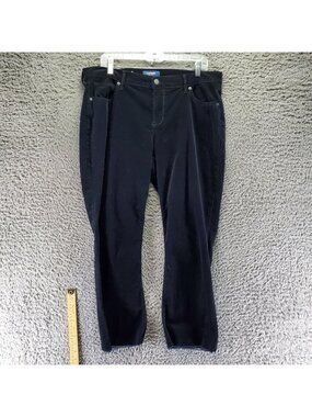 Old Navy Jeans Womens 14 Black Corduroy Stretch Flare